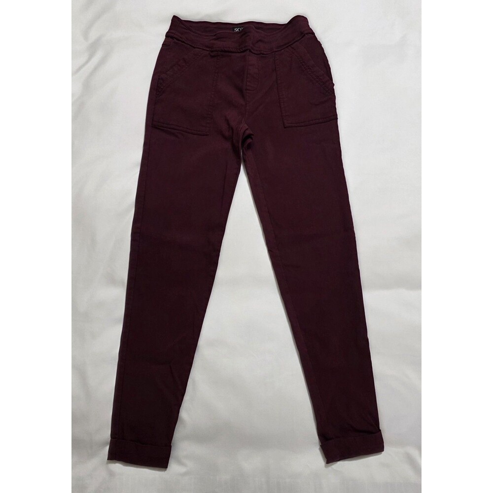SOHO Women's Dress Pants, Burgundy, Size Small